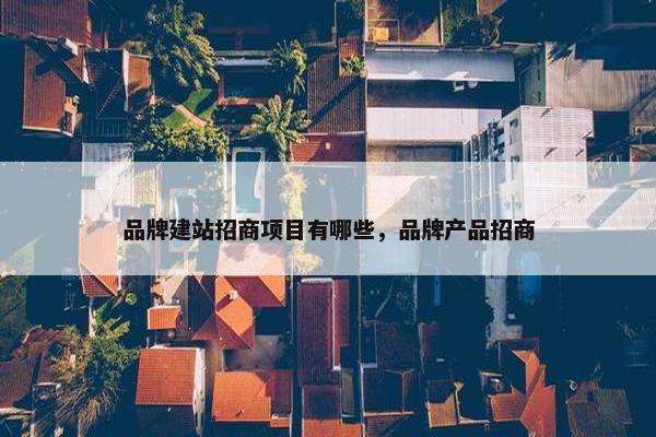 品牌建站招商项目有哪些，品牌产品招商