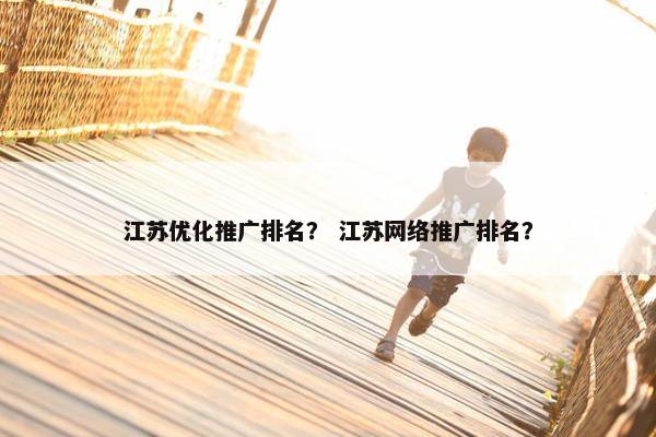江苏优化推广排名？ 江苏网络推广排名？
