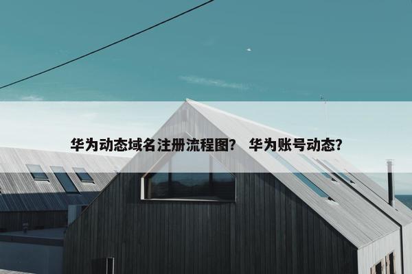 华为动态域名注册流程图？ 华为账号动态？