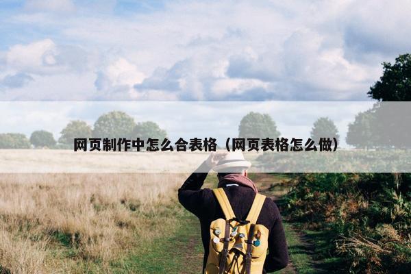 网页制作中怎么合表格（网页表格怎么做）
