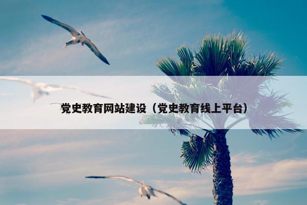 党史教育网站建设（党史教育线上平台）