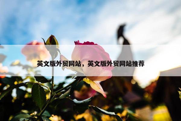 英文版外贸网站，英文版外贸网站推荐