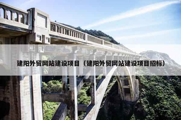 建阳外贸网站建设项目（建阳外贸网站建设项目招标）