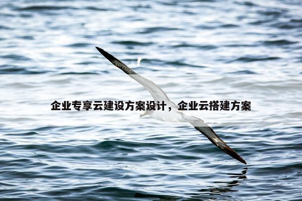 企业专享云建设方案设计，企业云搭建方案