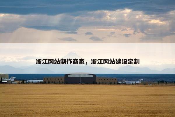 浙江网站制作商家，浙江网站建设定制