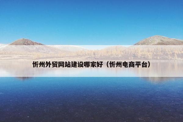 忻州外贸网站建设哪家好（忻州电商平台）