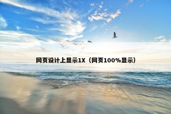 网页设计上显示1X（网页100%显示）