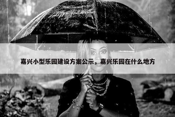 嘉兴小型乐园建设方案公示，嘉兴乐园在什么地方