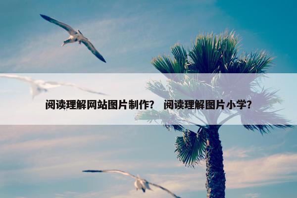 阅读理解网站图片制作？ 阅读理解图片小学？
