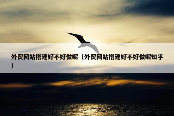 外贸网站搭建好不好做呢（外贸网站搭建好不好做呢知乎）
