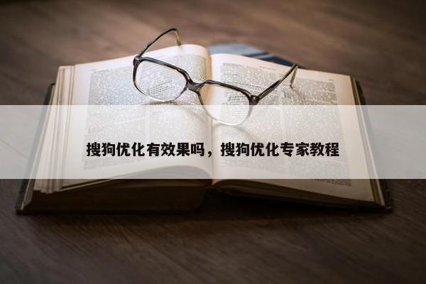 搜狗优化有效果吗，搜狗优化专家教程