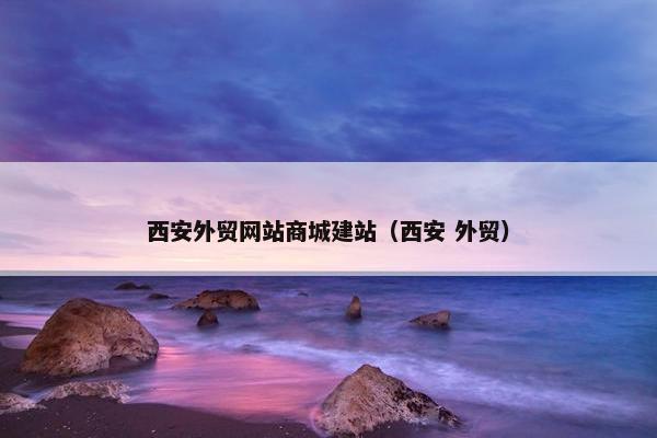 西安外贸网站商城建站（西安 外贸）