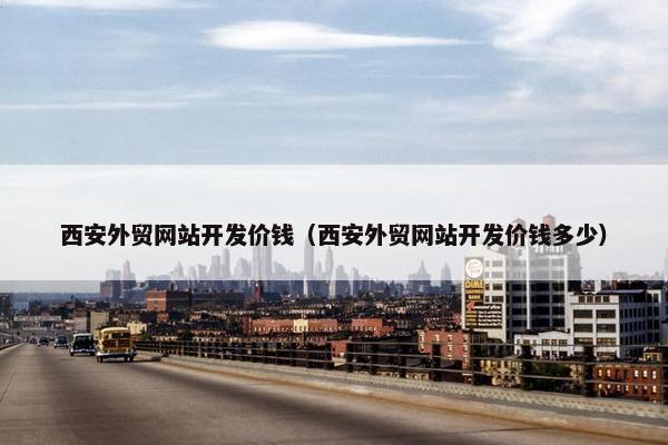 西安外贸网站开发价钱（西安外贸网站开发价钱多少）