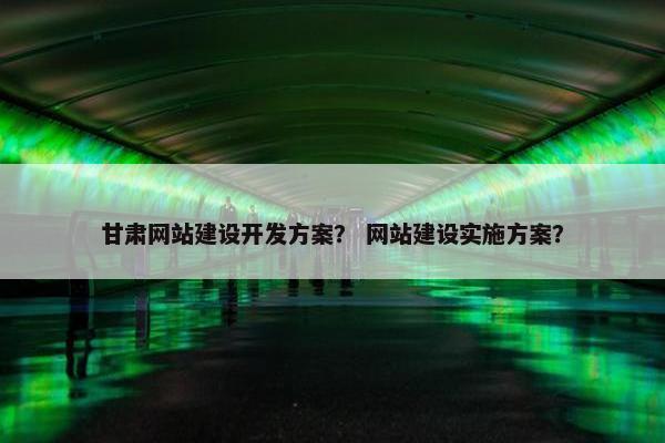 甘肃网站建设开发方案？ 网站建设实施方案？