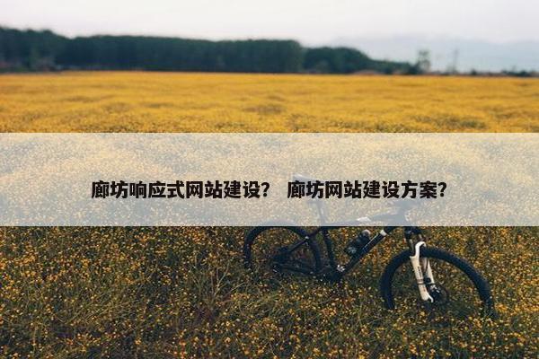 廊坊响应式网站建设？ 廊坊网站建设方案？