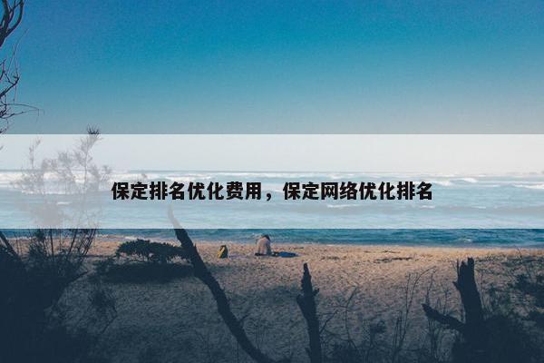 保定排名优化费用，保定网络优化排名