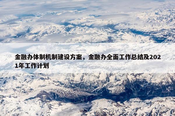 金融办体制机制建设方案，金融办全面工作总结及2021年工作计划