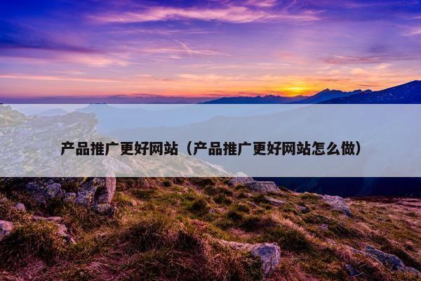 产品推广更好网站（产品推广更好网站怎么做）