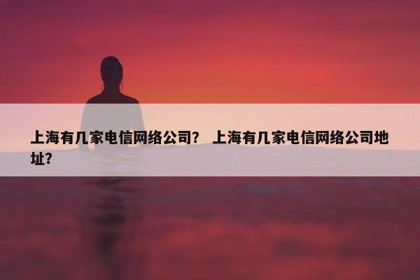 上海有几家电信网络公司？ 上海有几家电信网络公司地址？