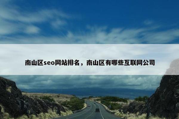 南山区seo网站排名，南山区有哪些互联网公司