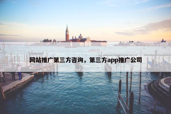 网站推广第三方咨询，第三方app推广公司