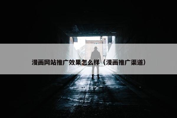 漫画网站推广效果怎么样（漫画推广渠道）