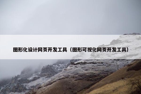 图形化设计网页开发工具（图形可视化网页开发工具）