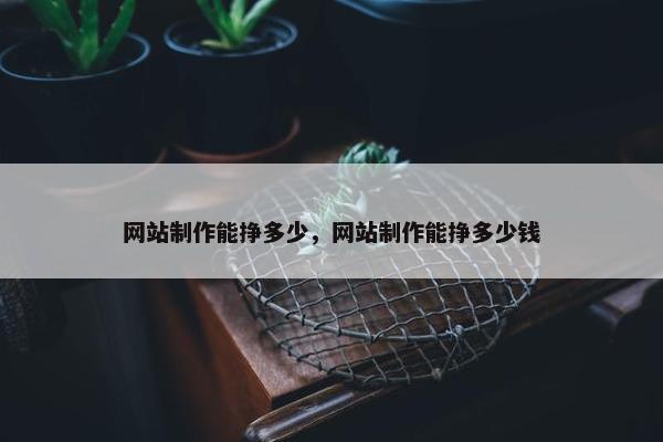 网站制作能挣多少，网站制作能挣多少钱