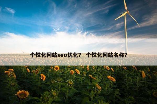 个性化网站seo优化？ 个性化网站名称？
