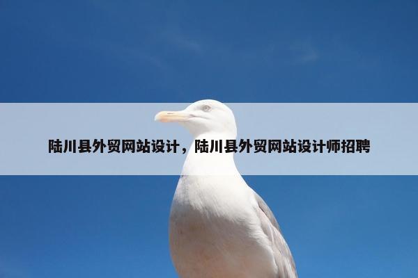 陆川县外贸网站设计，陆川县外贸网站设计师招聘