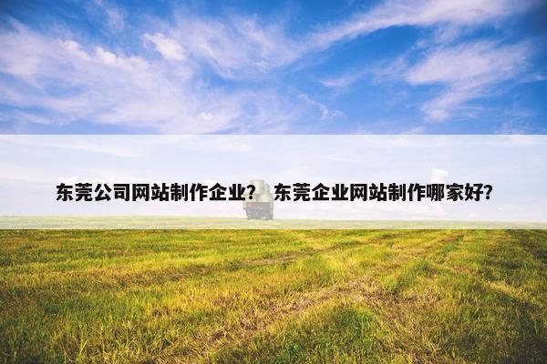 东莞公司网站制作企业？ 东莞企业网站制作哪家好？