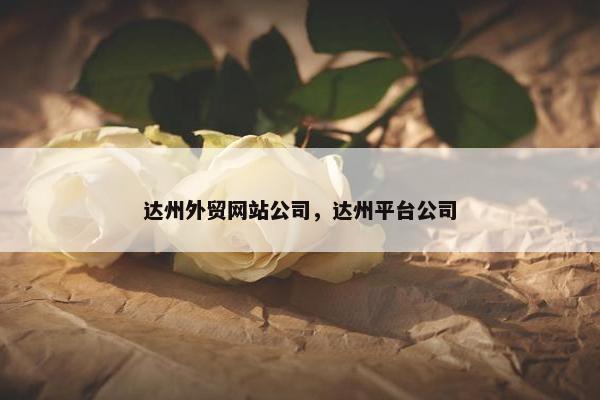 达州外贸网站公司，达州平台公司