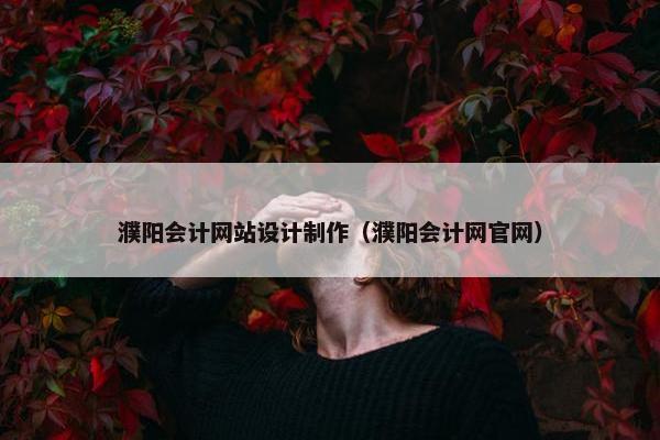 濮阳会计网站设计制作（濮阳会计网官网）