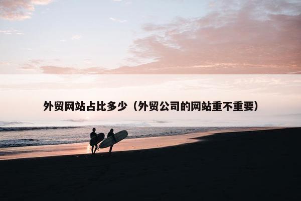 外贸网站占比多少（外贸公司的网站重不重要）