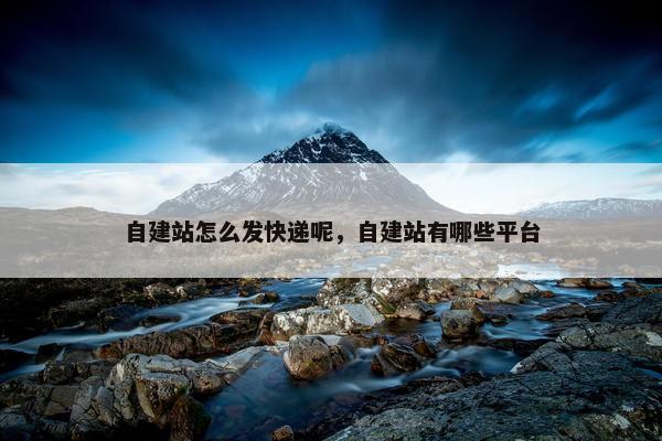 自建站怎么发快递呢，自建站有哪些平台