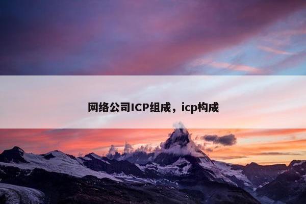 网络公司ICP组成，icp构成