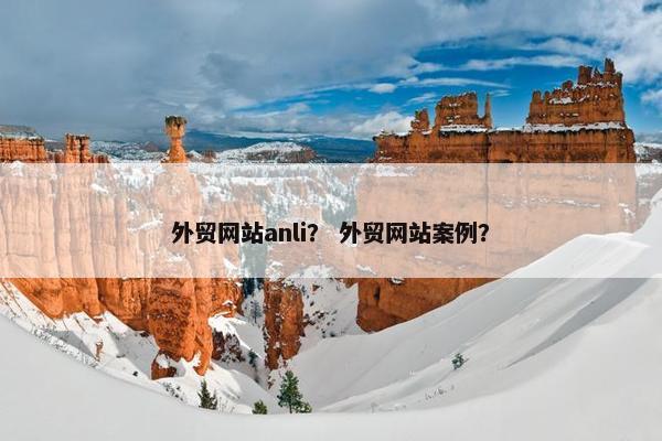 外贸网站anli？ 外贸网站案例？