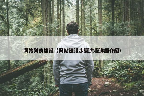 网站列表建设（网站建设步骤流程详细介绍）