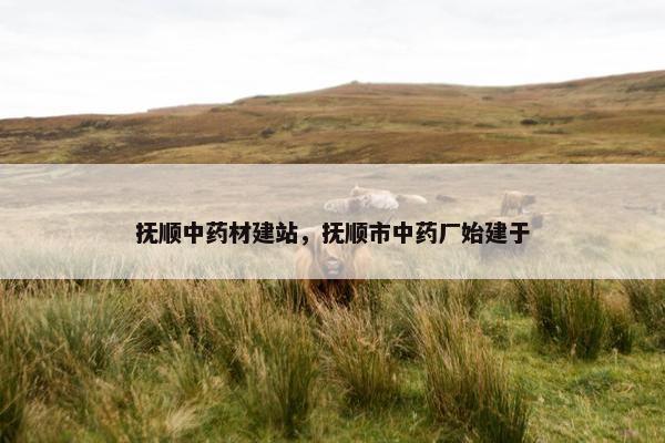 抚顺中药材建站，抚顺市中药厂始建于