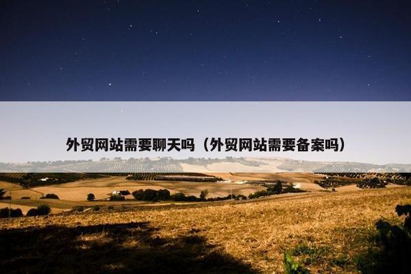 外贸网站需要聊天吗（外贸网站需要备案吗）