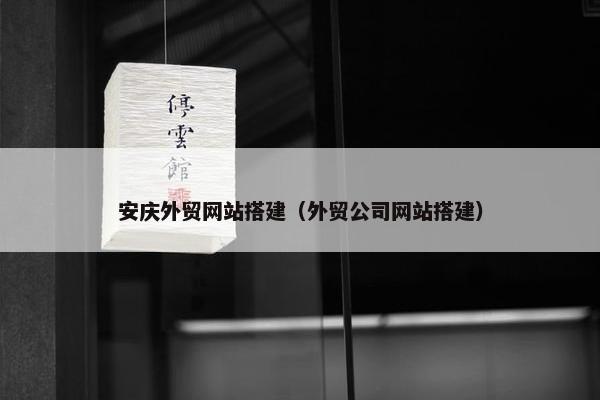 安庆外贸网站搭建（外贸公司网站搭建）