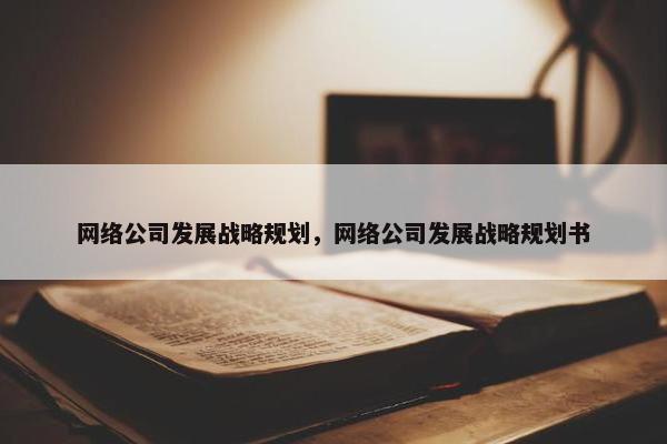 网络公司发展战略规划，网络公司发展战略规划书