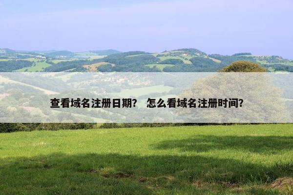 查看域名注册日期？ 怎么看域名注册时间？