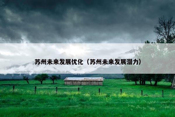 苏州未来发展优化（苏州未来发展潜力）