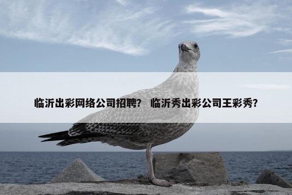 临沂出彩网络公司招聘？ 临沂秀出彩公司王彩秀？