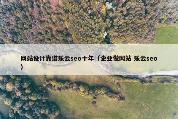 网站设计靠谱乐云seo十年（企业做网站 乐云seo）
