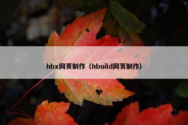 hbx网页制作（hbuild网页制作）