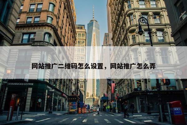 网站推广二维码怎么设置，网站推广怎么弄