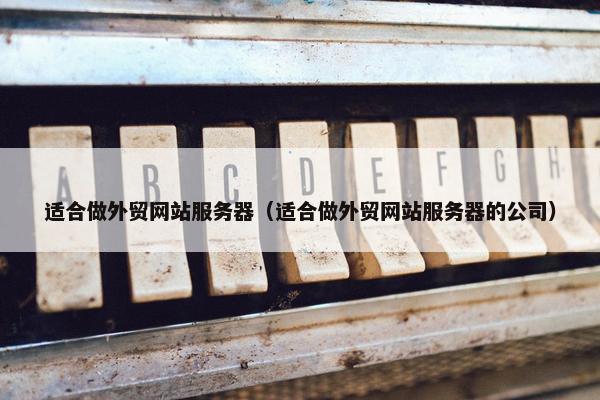 适合做外贸网站服务器（适合做外贸网站服务器的公司）