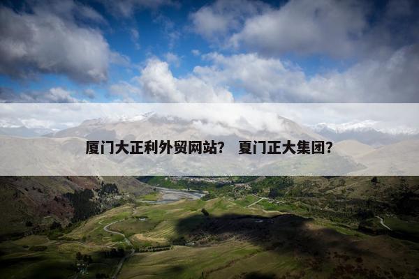 厦门大正利外贸网站？ 夏门正大集团？